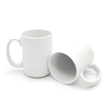 White Ceramic Sublimation Mug 15 oz - Personalized Coffee Mug Large Design