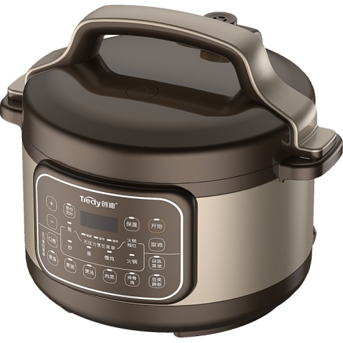 3.5L dual-hat cooker good quality kitchen electric multi pressure cooker Hot pot Steamer brown