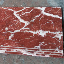 New Rosso red marble stair tile,marble slab