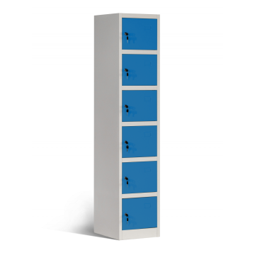 6 Door Single Metal Locker Storage