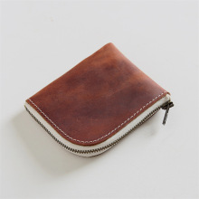 Vintage Crazy Horse Leather Mini Coin Purse