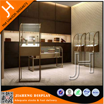 Unique brand jewellery showroom metal furniture design