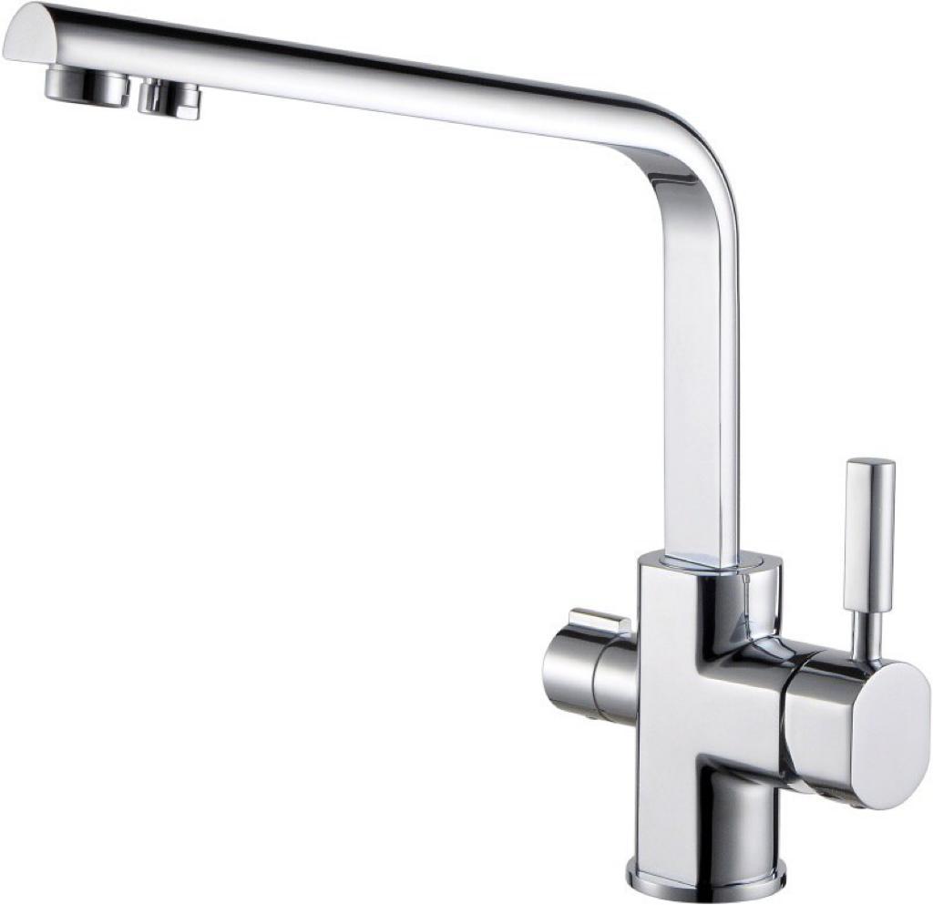 YL-660 Factory price double handle three way filtered drinking mixer tap water purifier kitchen sink faucet