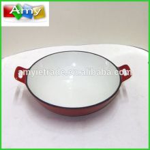 25cm Enamel Cast Iron Wok