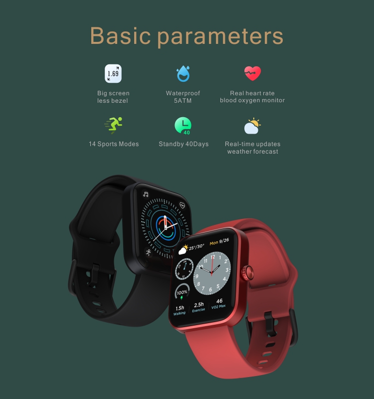 Custom watch face Wallpaper Sports Tracker Real-time Health Care Intelligent Bracelet Real Time Heart Rate Smartwatch