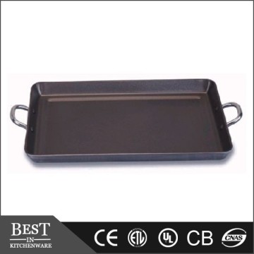 Heavy bake roasting pans, non-stick, alum