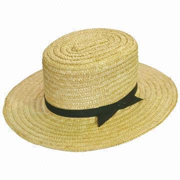 Men's Straw Hat, Made of Natural Straw, Wheat Straw