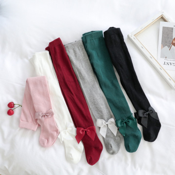 Wholesale Bow Baby Tights 0-3 Months - Black, White, Pink Newborn Tights