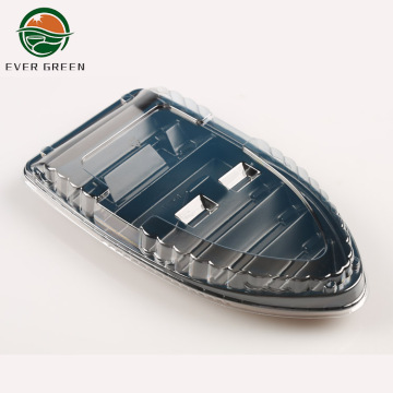 Disposable Plastic Compartment Sushi Boat Serving Tray