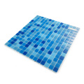 Carreaux de piscine murale blanche bleu 20x20 mm en verre bleu