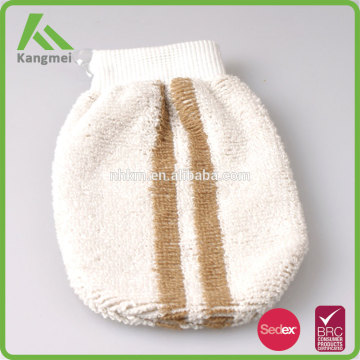 Bamboo bath body massage glove