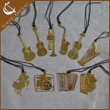 china brand music theme gift light metal necklace