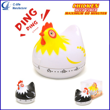 Cartoon Plastic Hen Timer Mechanical kitchen Timer 60 Minutes Countdown Timer