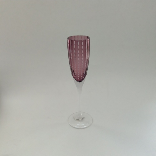 Purple and white dots drinking glass set