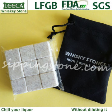 Pearl white marble whisky stone | cold stone | business gift