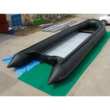 inflatable aluminum floor 8.5 meters long sports motor boat
