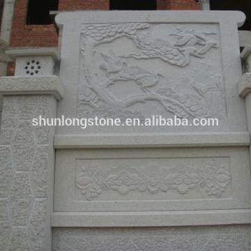 White grantie fence wall carving stone