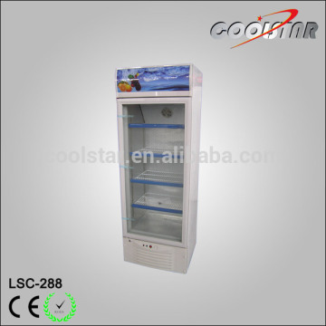 Single glass door upright cooling showcase