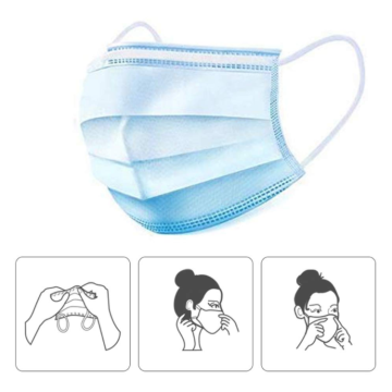 3ply non-sterile disposable mask face mask na may earloop