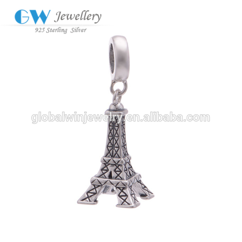 Famous Eiffel Tower 925 Silver Charms Tourist Bracelet Charms