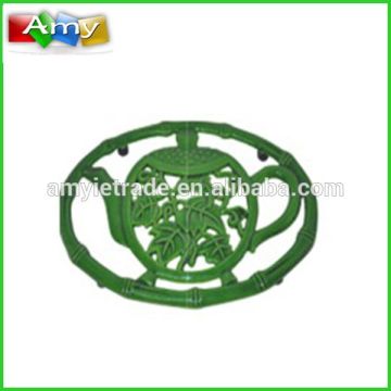 Oval Cast Iron Trivet, Enamel Table Mat