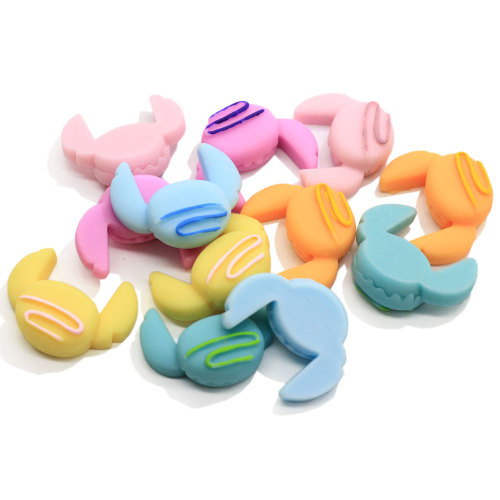 Cute Resin Fan Heart Shape Chocalate Tiny Crab Caookies Flatback Cabochons for Drop Earrings Hair Clips Making Art & Collectible