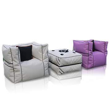 Soft adult armed chair outdoor bean bag sofa