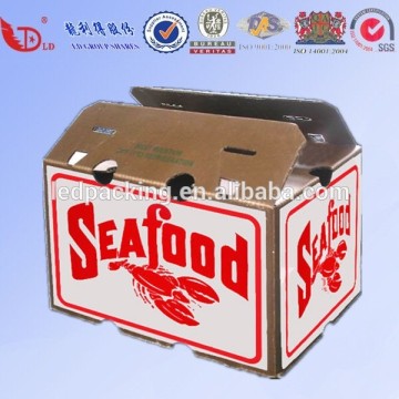 Water-proof seafood packing carton box with custom printing