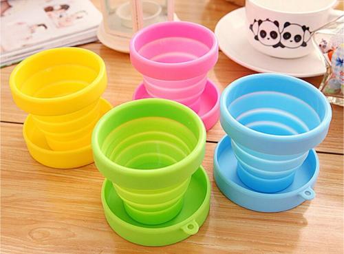 Easy Stock Folding Cups Untuk Minuman Perjalanan Silicone Container