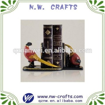 Resin golden pheasant bookends polyresin desk decoration