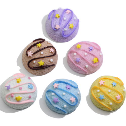 Nouveauté Sweet Simulation Cookies Dos Plat Cabochon Kawaii Dollhouse Nourriture Dessert Pour Scrapbooking Fabrication de Bijoux DIY