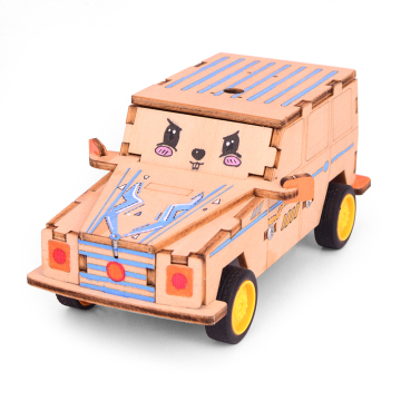 Wooden Voice Control Car DIY Educational Toy for Kids - Physics 3D Puzzle Educational Material