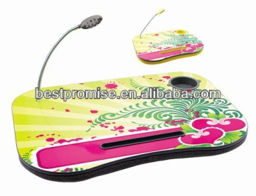 hot selling laptop tray with LED light, lap desk, laptop tray