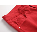 Jeans en denim rouge pour hommes de service OEM sur mesure