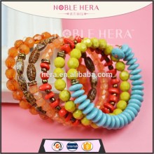 Candy colors multilayer wrap bead bracelet