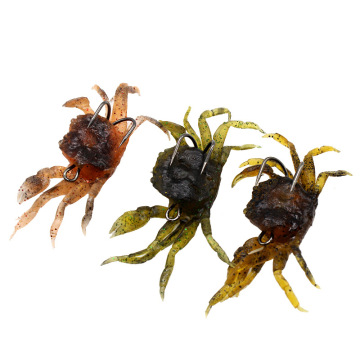 Hot Sale High Quality Artificial Crab Soft Fishing Bait PVC Trolling Wobbler Crab Lure