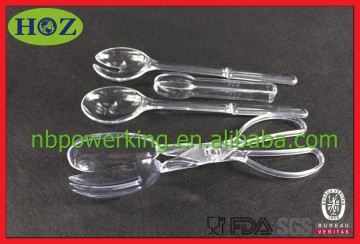 plastic spoon tongs tweezers salad sever set