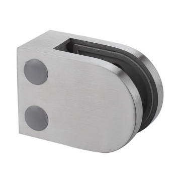 Inox handrail fitting, glass clip for railing system