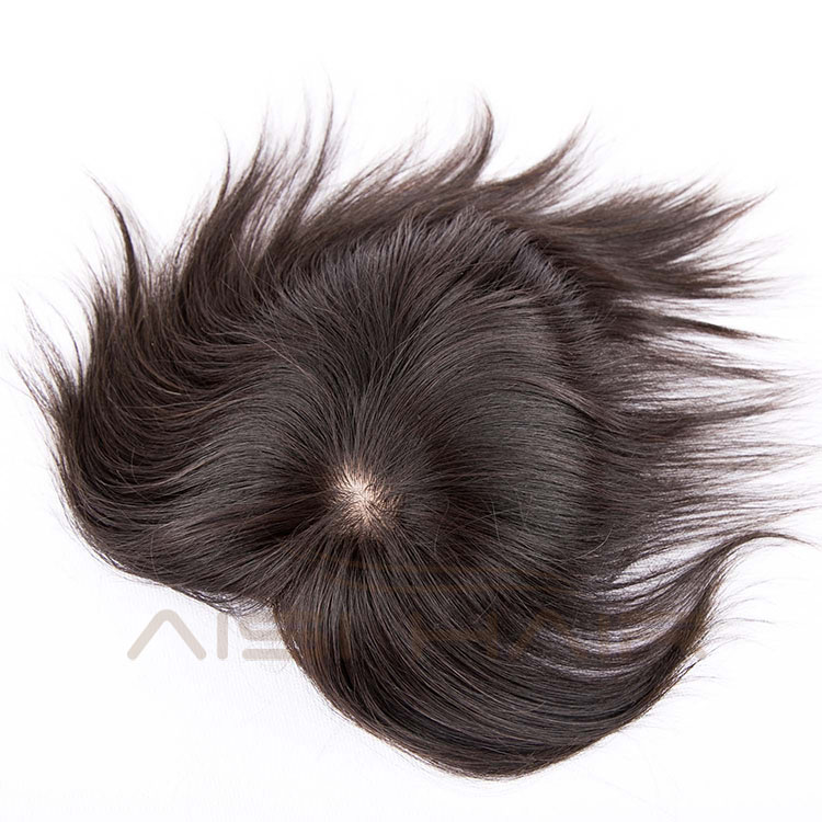 Aisi Hair Full Best Quality Replacement Indian Human Hair Men Toupee Cheap Female Toupee Hairpiece
