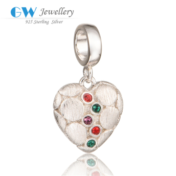 Fashion Heart Shape Pendant Jewelry With Beautiful Stone Matt Gold Pendant S426