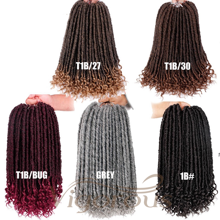 High Quality Wholesale Mambo Afro Kinky Bohemian Curly Dread Locs Sister Hair Extensions Goddess Faux Locs Crochet Wig