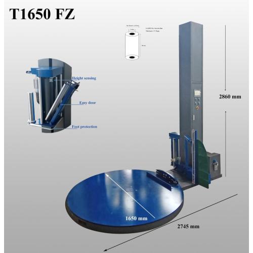 Automatic pre-stretch pallet wrapping machine