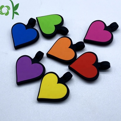 Wholesale Newest Design Heart Shape Silicone Pet Tag