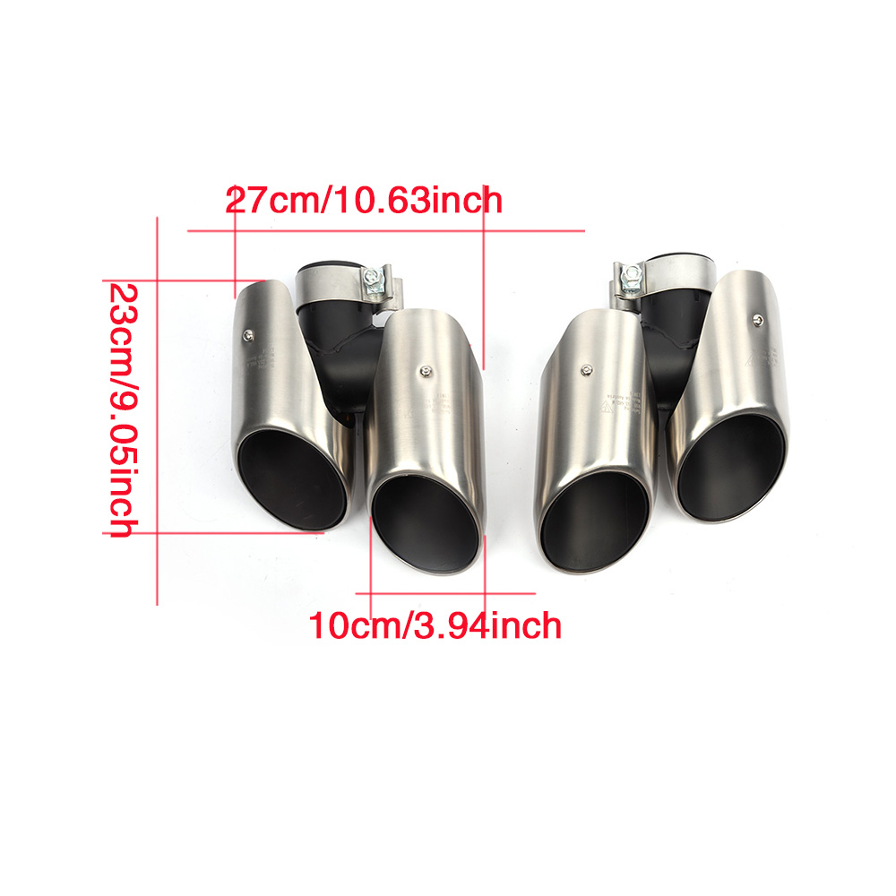 JCSPORTLINE Steel Exhaust End Tips for Porsche Macan 2014UP