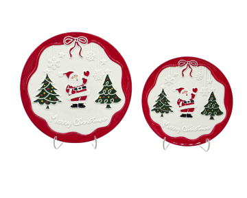 Bow Christmas Husband Plate