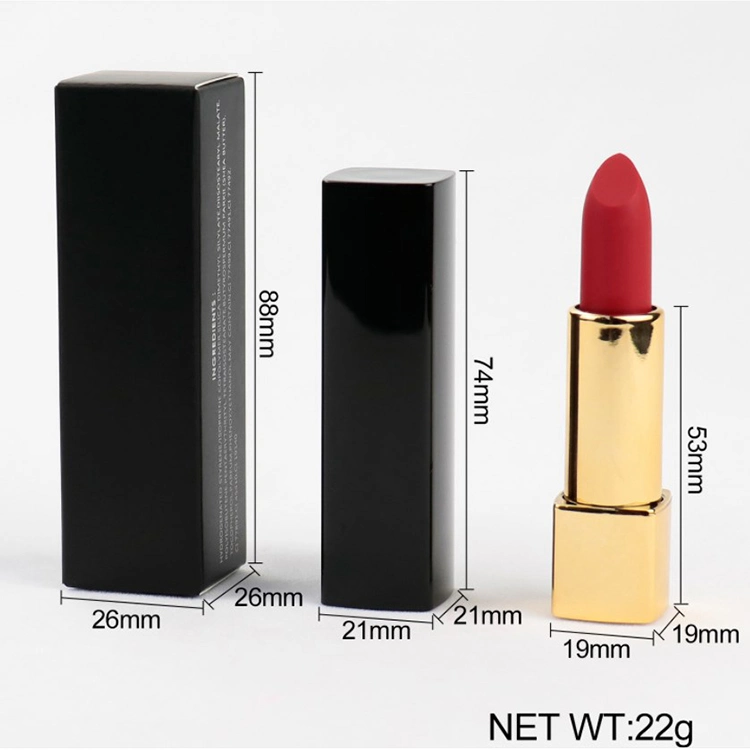 High Quality OEM Professional Custom Logo Matte Moisturizing Lip Gloss Wholesale Waterproof 24 Colors Lipstick Makeup