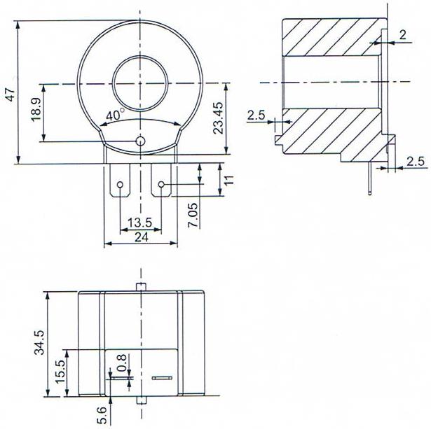 Dimension of BB17034504 Solenoid Coil: