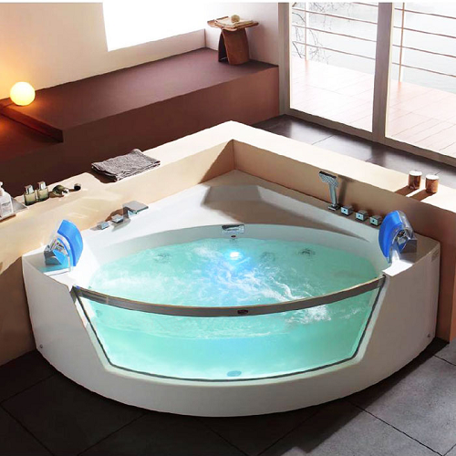 Whirlpool Bath Therapy Massage Bathtub with Front Glass