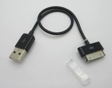 Black 30 Pin Iphone Sync Cables Connector Pe / Pvc Insulated Cables