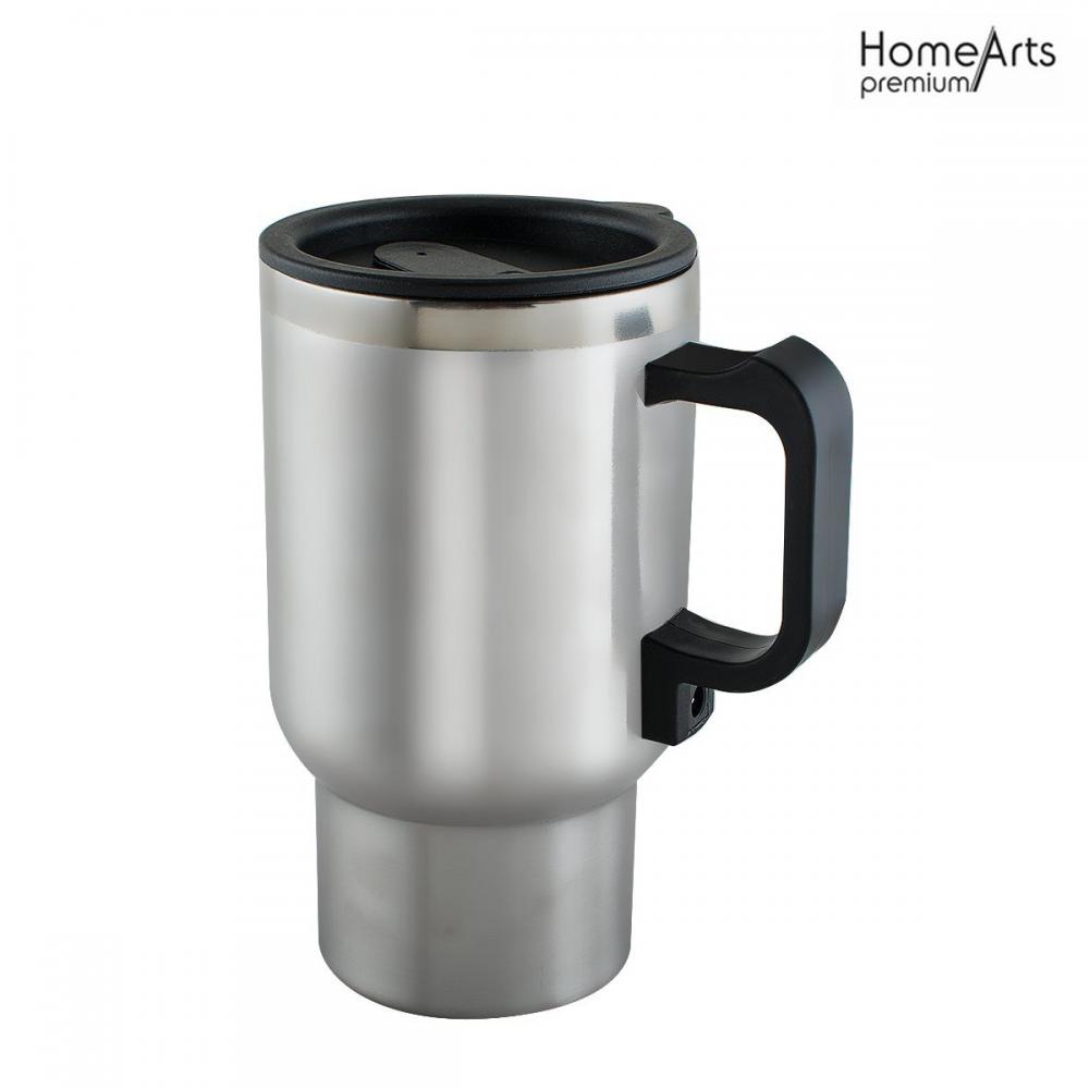 Caneca de café de aço inoxidável do copo 450ml do aquecimento do uso 12V do carro